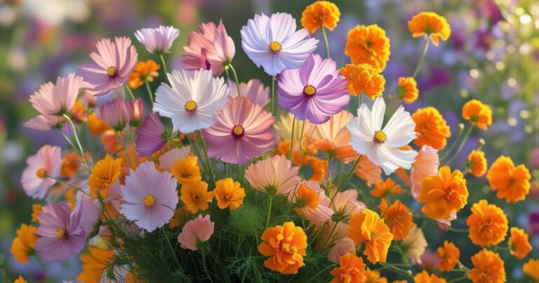 October Birth Flowers And Meanings: Cosmos And Marigold